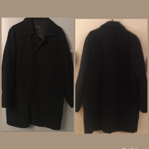 Club Room Other - VTG Club Room Wool Trenchcoat Black Career Classic